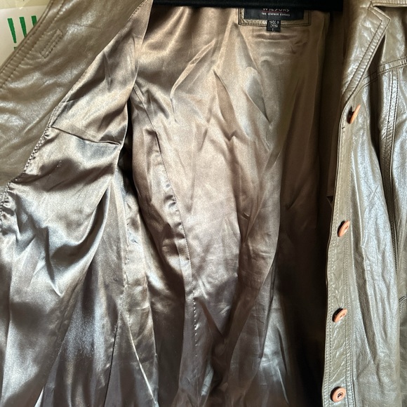 Vintage Wilson’s Maxima Olive Leather Jacket Sz L - Picture 4 of 6